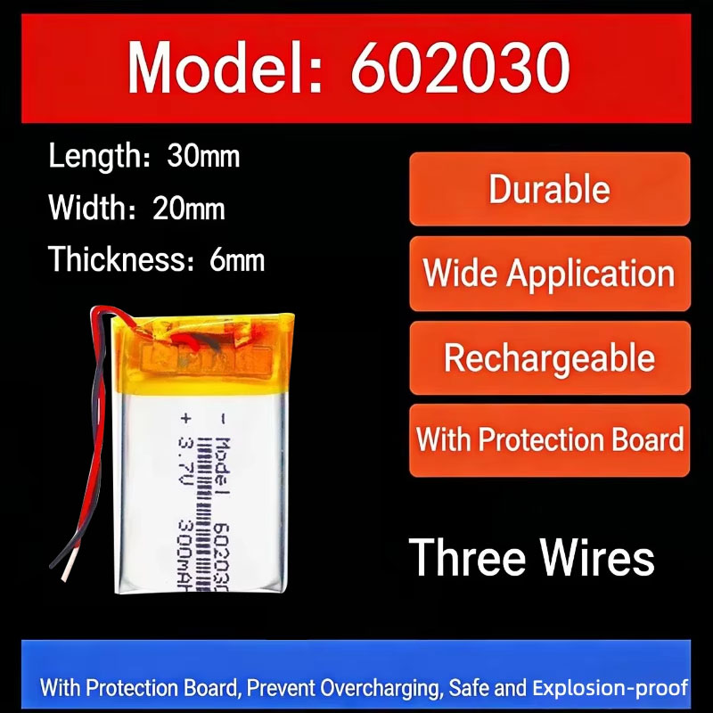 Smartwatch Watches Smart - Baterai Lithium 3.7V 300mAh 602030 Baterai