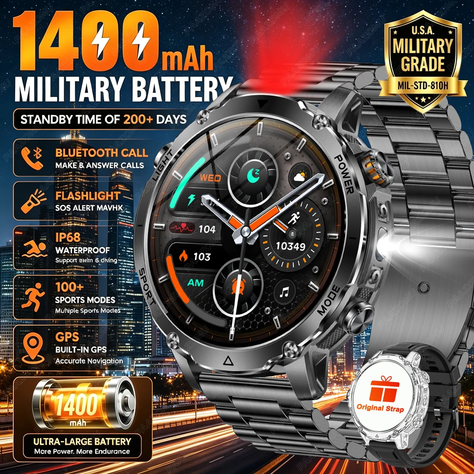 Smartwatch Branded Watches For Men - Jam Tangan Pintar Bermerek + Baterai