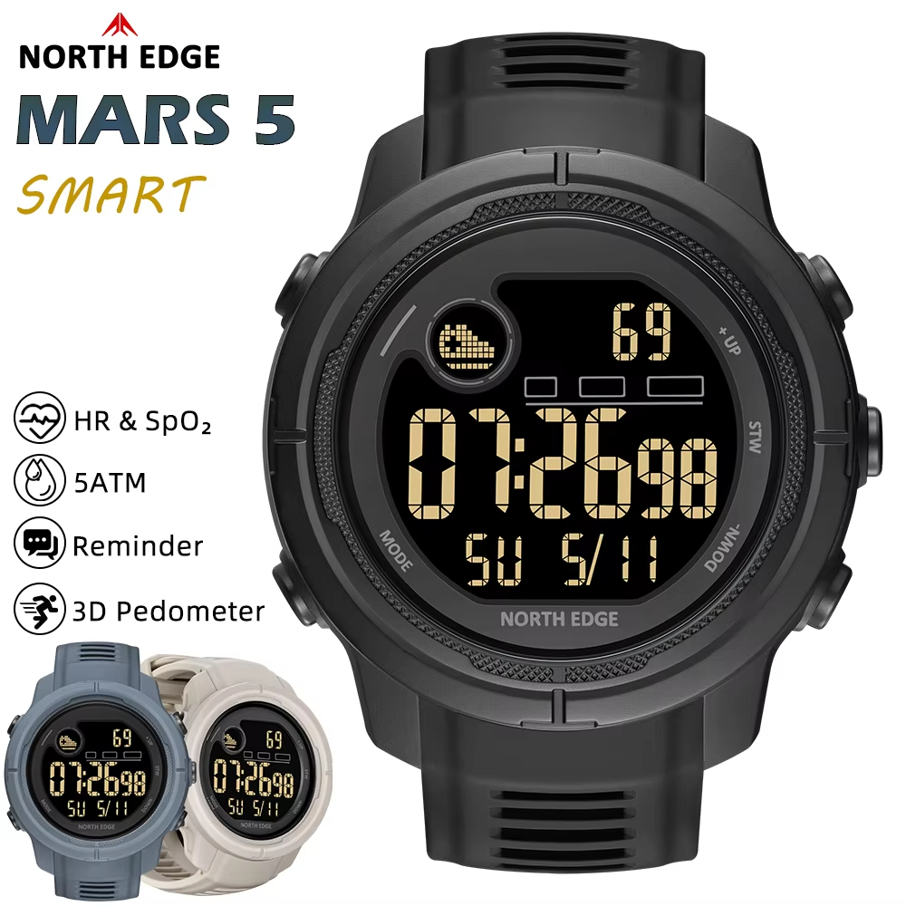 Smartwatch New Watches For Women - NORTH EDGE NEW MARS 5 Jam