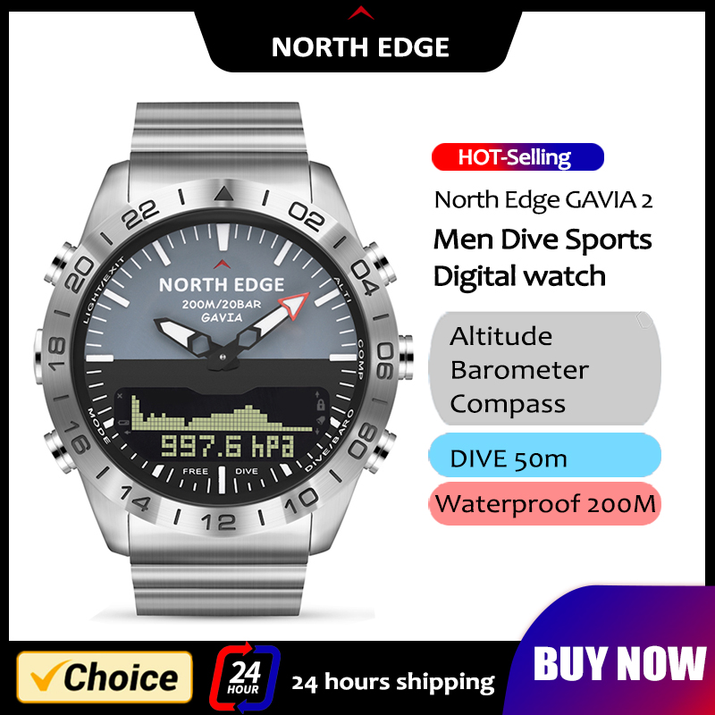 Smartwatch Army Watches For Men - NORTH EDGE jam tangan cerdas pria,