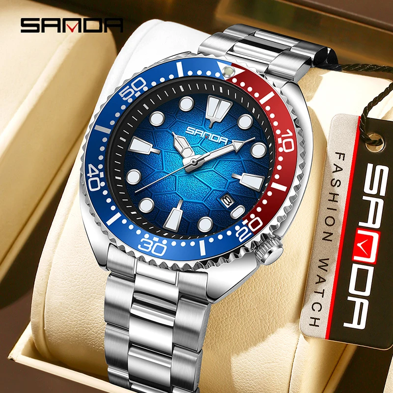 Smartwatch Luxury Watches - SANDA Jam Tangan Kuarsa Pria Fashion