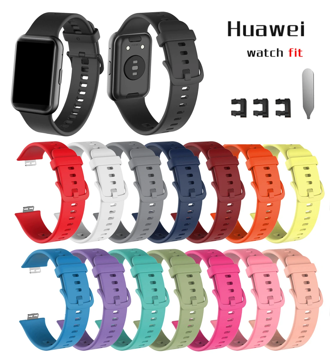 Huawei Smartwatch Watch Fit - Tali Silikon untuk Jam Tangan Huawei
