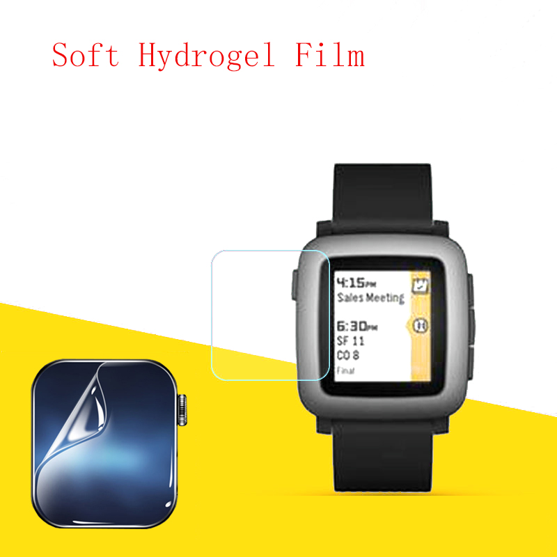Smartwatch Pebble Watches - Film hidrogel lembut bening HD pelindung