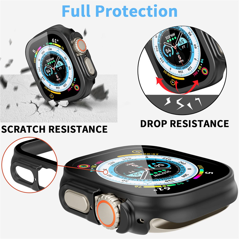 Kaca + casing untuk Apple Watc - Smartwatch Luxury Watches ulasan dan harga