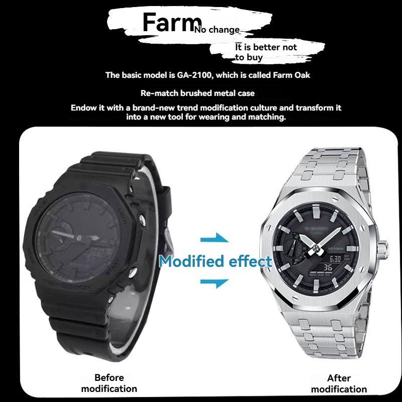 Casing & Tali Jam Tangan Modif - Casio Watch G-Shock Ga-2100 ulasan dan harga