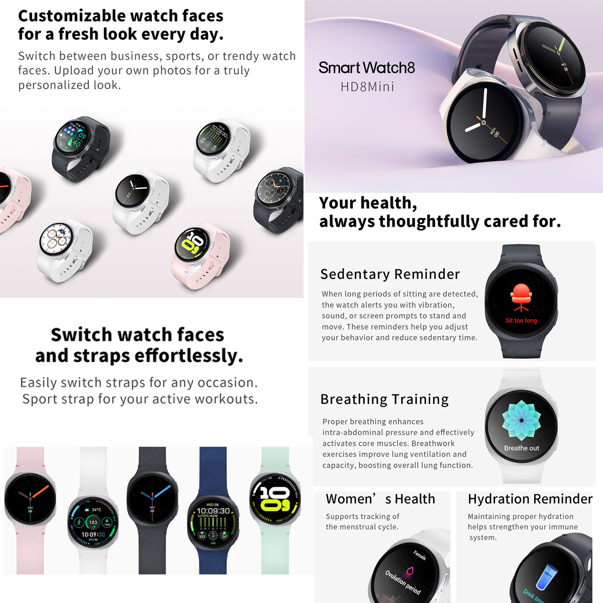 Jam Tangan Baru 2026 8 Mini GP - Smartwatch New Watches For Women ulasan dan harga