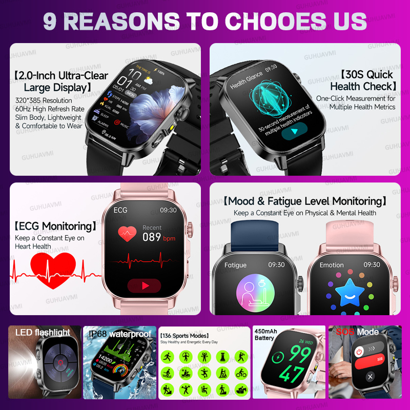 Jam Tangan Pintar Kesehatan AI - Smartwatch Watches Gift For Women ulasan dan harga