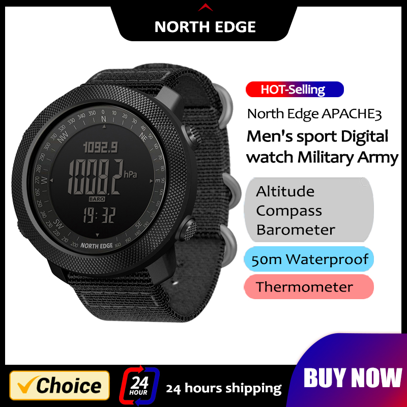 NORTH EDGE jam tangan pintar p - Smartwatch Army Watches For Men ulasan dan harga