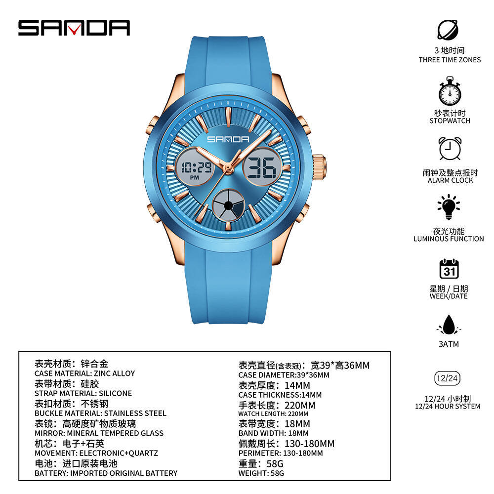 Jam tangan elektronik SANDA, j - Smartwatch Sports Watches For Men ulasan dan harga