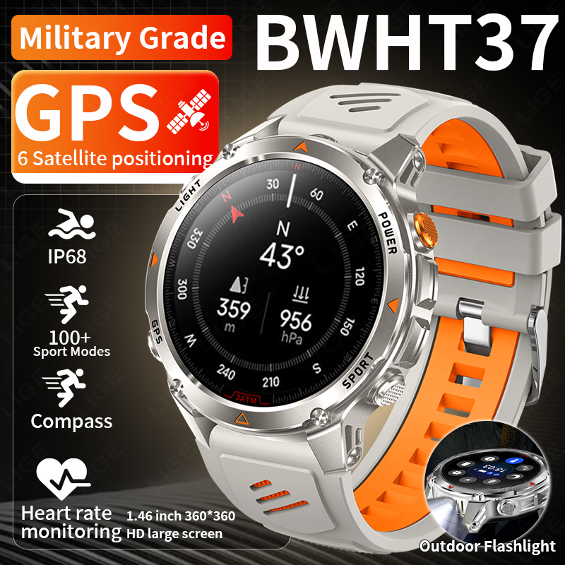 LIGE Jam Tangan Pintar GPS Tan - Smartwatch Watches Smart ulasan dan harga