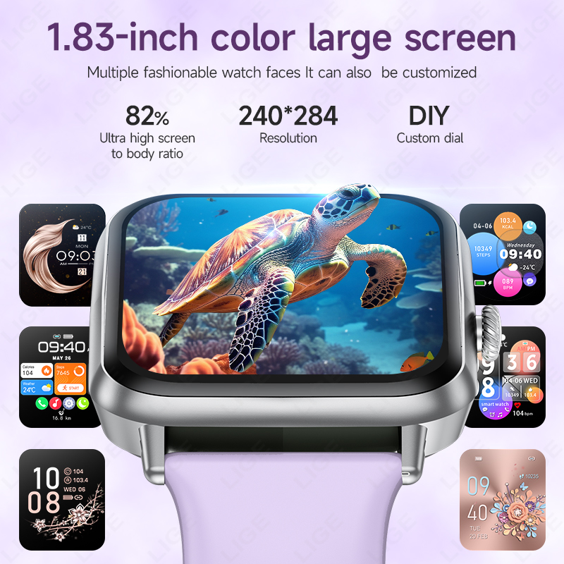 LIGE Jam Tangan Pintar Layar H - Smartwatch New Watches For Women ulasan dan harga