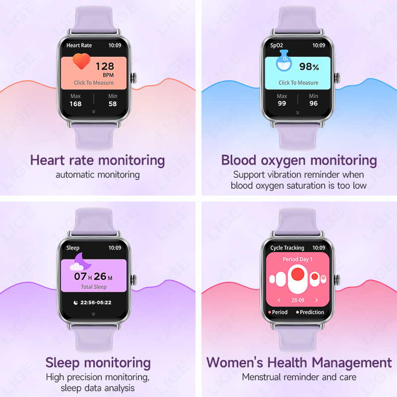 LIGE Jam Tangan Pintar Layar H - Smartwatch New Watches For Women ulasan dan harga