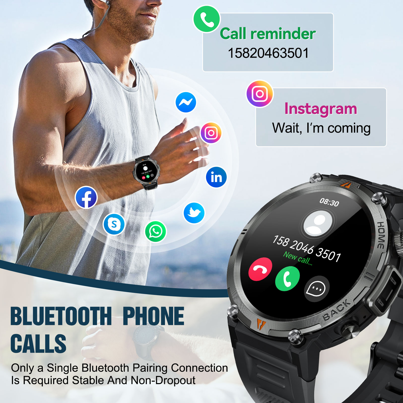 EIGIIS KE3 Jam Tangan Pintar P - Smartwatch Watches For Mens ulasan dan harga
