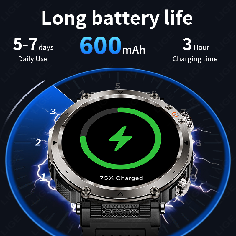 Jam Tangan Pintar Militer Luar - Smartwatch Watches Smart ulasan dan harga