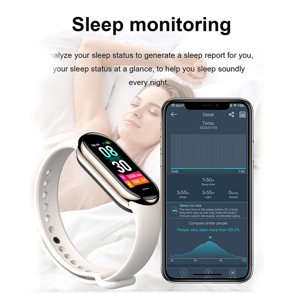 Jam Tangan Pintar M8 Band Keci - Smartwatch New Watches For Women ulasan dan harga