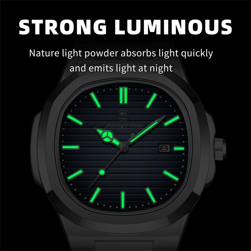 PAAZOMU Jam Tangan Persegi Pri - Smartwatch Luxury Watches ulasan dan harga