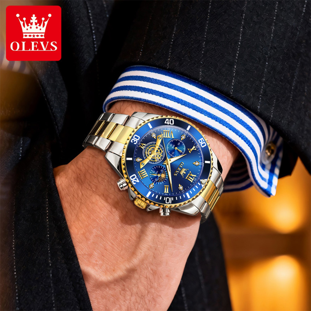Jam Tangan Pria Mewah OLEVS Qu - Smartwatch Luxury Watches ulasan dan harga