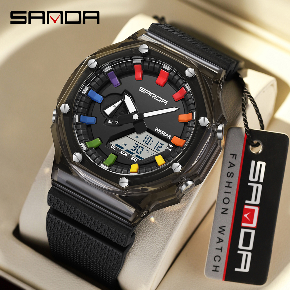 SANDA 3341 Jam Tangan LED Digi - Smartwatch Army Watches For Men ulasan dan harga
