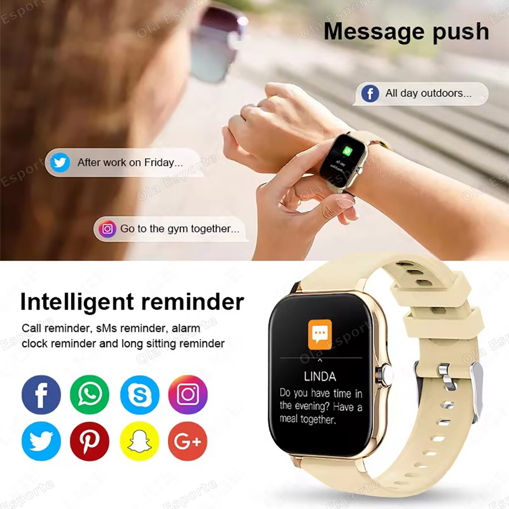Jam Tangan Pintar Android IOS  - Smartwatch New Watches For Women ulasan dan harga