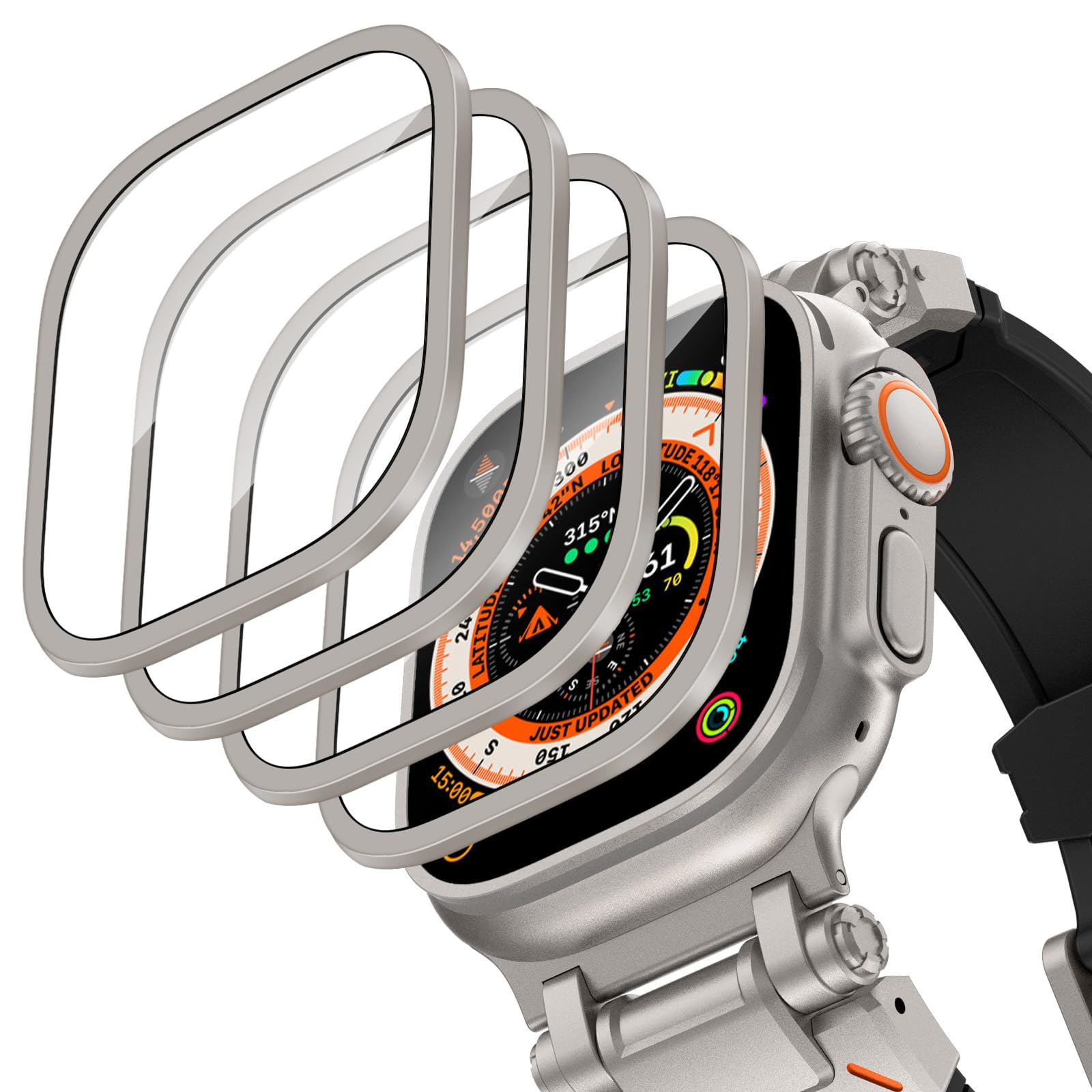 Casing Aloi Aluminium + Kaca T - Smartwatch Watches For Mens ulasan dan harga