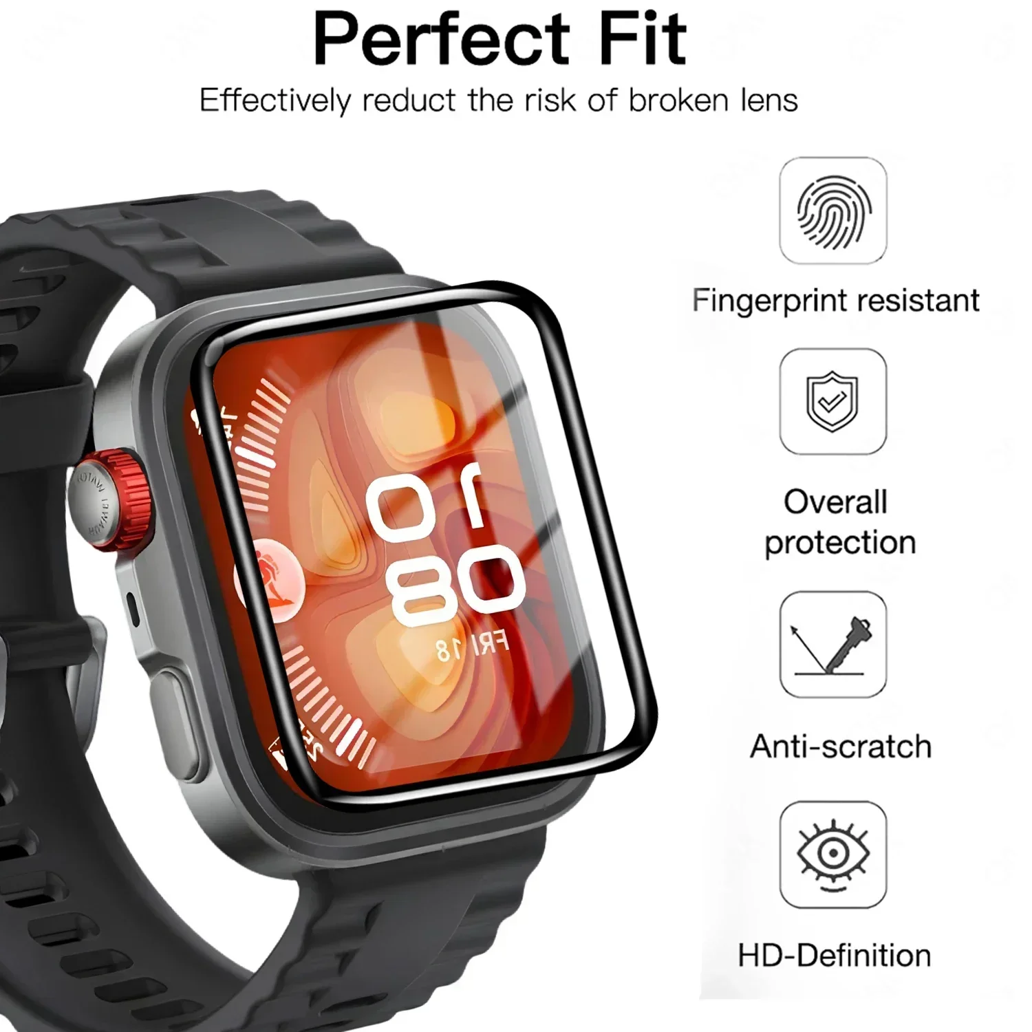 5 Buah Film Tempered untuk Jam - Huawei Smartwatch Watch Fit ulasan dan harga