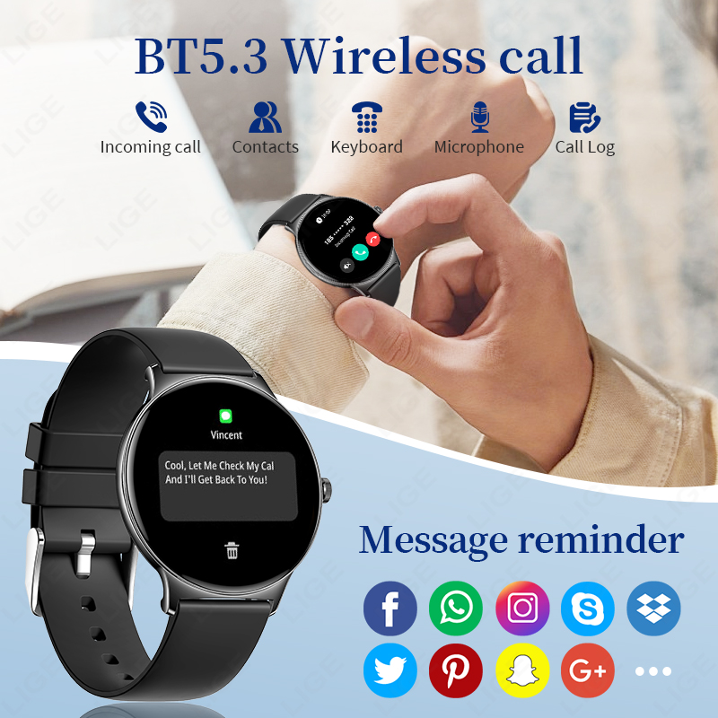 LIGE Jam Tangan Pintar Modis U - Smartwatch Watches Gift For Women ulasan dan harga