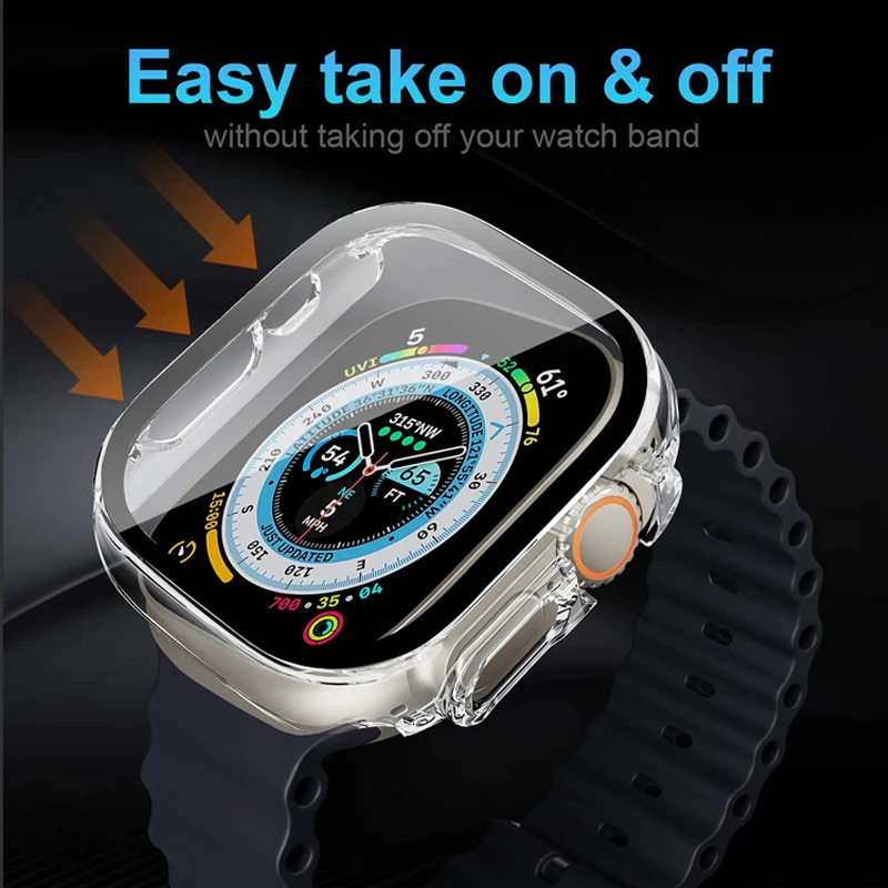 Kaca + casing untuk Apple Watc - Smartwatch Luxury Watches ulasan dan harga