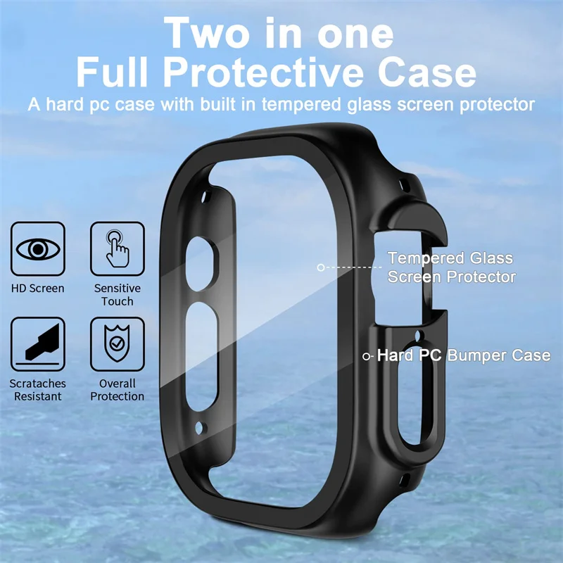 Kaca + casing untuk Apple Watc - Smartwatch Luxury Watches ulasan dan harga